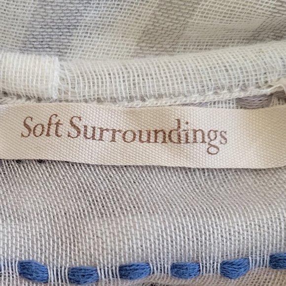 Soft Surroundings Boho Open Front "Cape May Topper" Flawed, but Easily Mendable - Picture 7 of 12